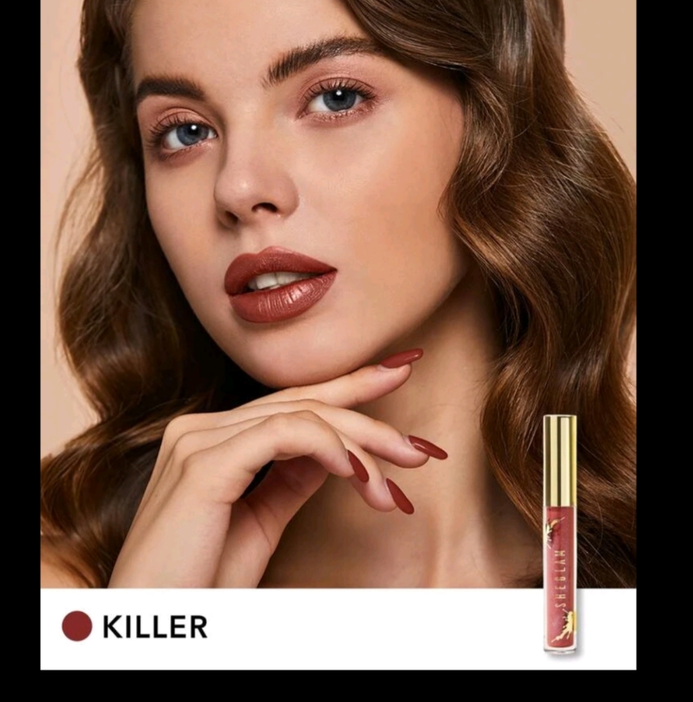 Lipstick, Liquid Metallic Finish Long-Wearing, Smudge proof Waterproof